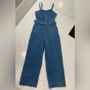 Hollister, California Denim Jumpsuit with Belt